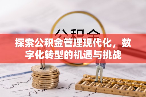 东乌旗探索公积金管理现代化，数字化转型的机遇与挑战