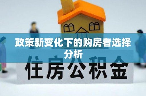 东乌旗政策新变化下的购房者选择分析