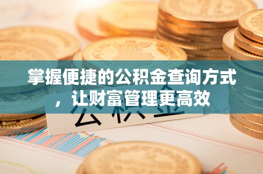 东乌旗掌握便捷的公积金查询方式，让财富管理更高效
